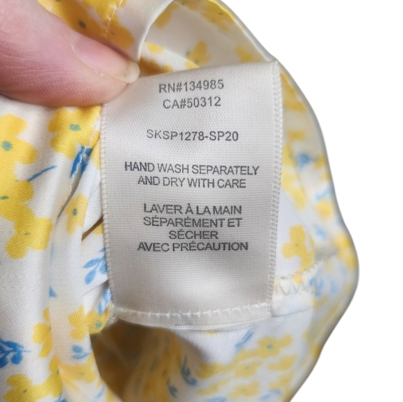 For Love And Lemons Daffodil Mini Dress Large Yellow Floral Lace Puff Sleeves - Picture 13 of 13